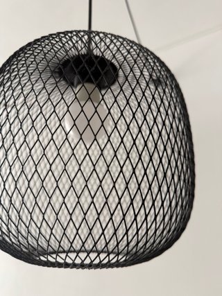 Lámpara de techo colgante metálica negra