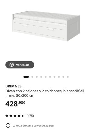 Cama brimmes estructura divan