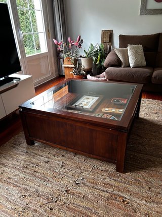 Mesa de centro Banak madera y cristal