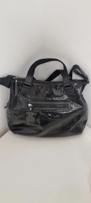 Bolso Tous Amberani Lindsay Negro Charol