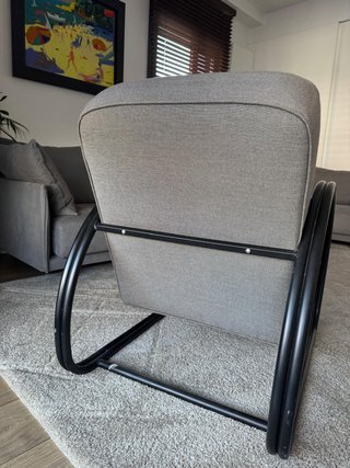 Butaca de diseño tela y metal