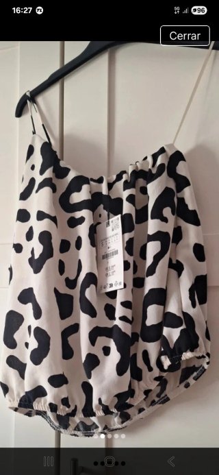 Top Zara estampado animal print S/M