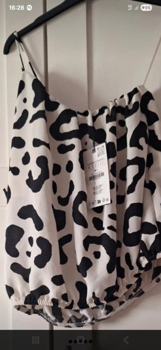 Top Zara estampado animal print S/M