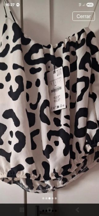 Top Zara estampado animal print S/M