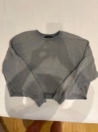 Sudadera Oysho Sport Gris / Verde eucalipto (S)