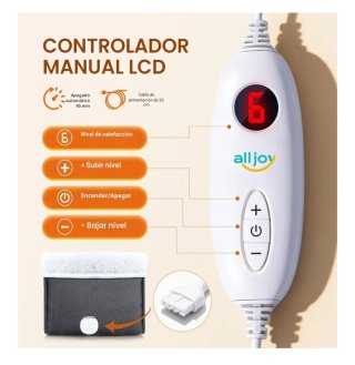 Calentador de pies eléctrico con control
