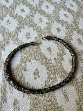Pulsera/Colgante Swarovski Negro y Plateado