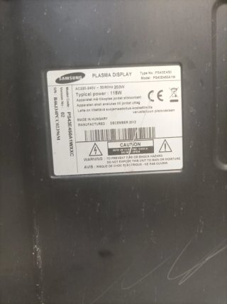 Televisión Samsung Plasma Negra