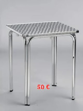 Silla de aluminio plateada