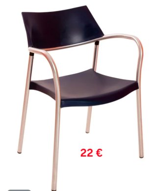 Silla de aluminio plateada
