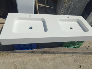Encimera doble lavabo Solid