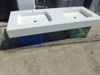Encimera doble lavabo Solid