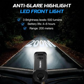 Kit Luz LED Bici Recargable USB