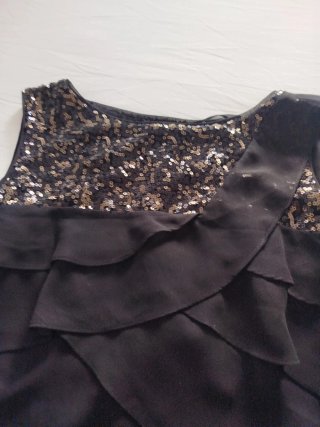 Vestido fiesta negro lentejuelas