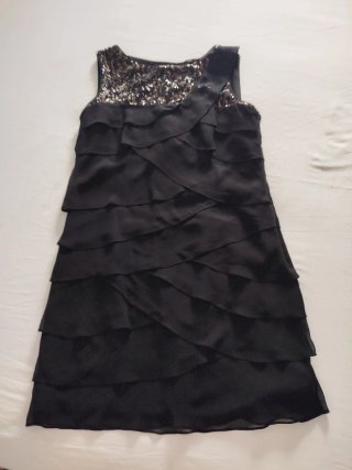Vestido fiesta negro lentejuelas