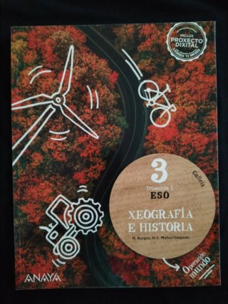 Pack 3 libros Xeografia e Historia 3 ESO Anaya