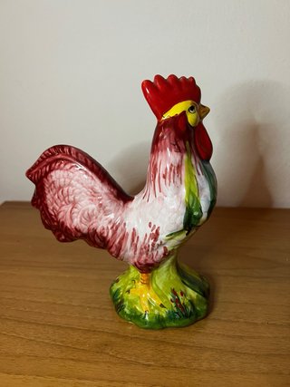 Gallo ceramica dipinto a mano San Gimignano Italy