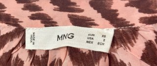 Blusa Mango Zigzag Rosa y Marrón