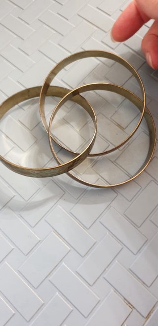 Bracciale Ottone Martellato Vintage Anni '80