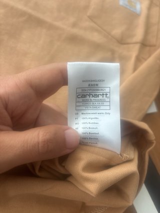 Camiseta Carhartt Manga Larga Talla M Marrón
