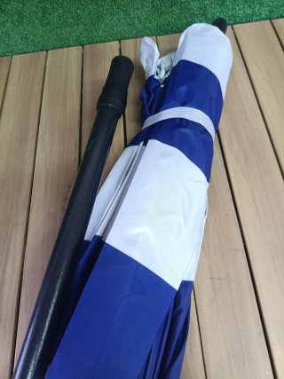 AKTIVE Sombrilla playa anti viento plegable 240 cm
