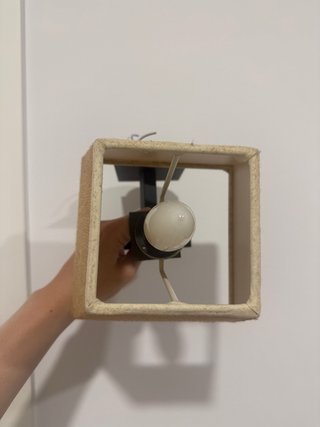 Lámpara de pared moderna de acero y tela