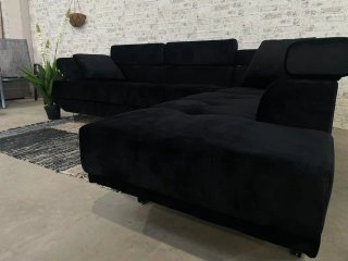Sofá Chaise Longue Negro 260cm