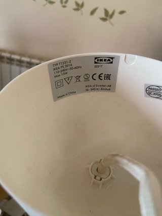 Lámpara de techo esférica Ikea