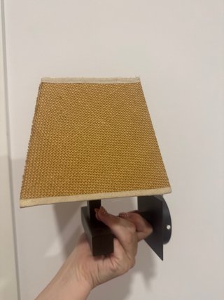 Lámpara de pared tela y acero