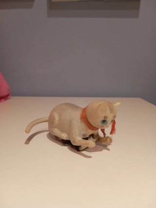 Gato Paya Hojalata Antiguo