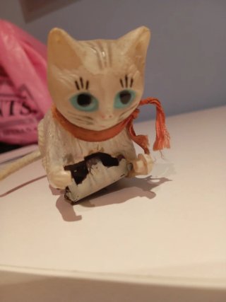 Gato Paya Hojalata Antiguo