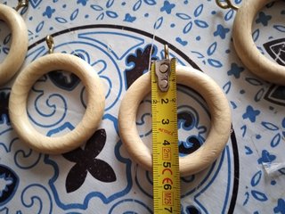 10 Anelli in legno per Tendaggi