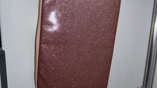Funda portátil purpurina rosa