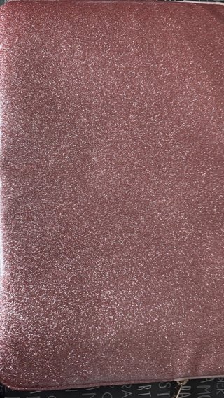 Funda portátil purpurina rosa