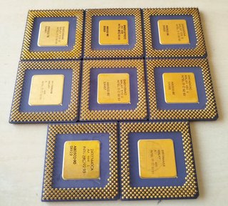 8 Microprocesadores Intel Pentium Socket 7 Goldcap