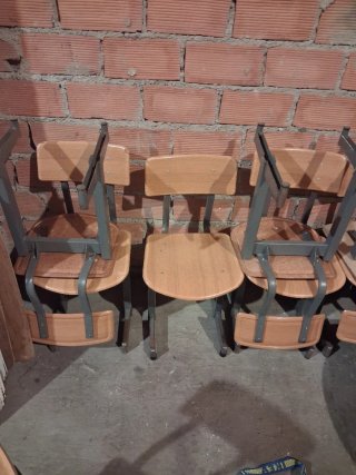 Sillas madera y metal