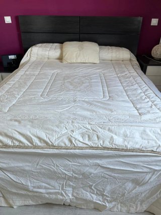 Edredón Cama 1.35 Beige/Blanco