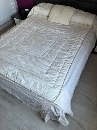 Edredón Cama 1.35 Beige/Blanco