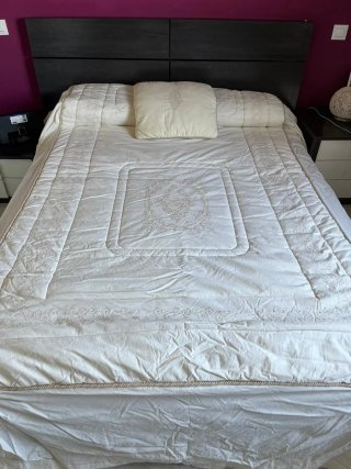 Edredón Cama 1.35 Beige/Blanco