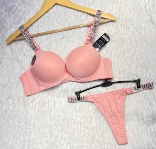 Conjunto lencería rosa/morado