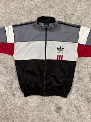 Adidas Originals chaqueta gris colorblock vintage