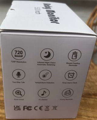 Cámara Bebé Monitor 720p 5.0 Pulgadas