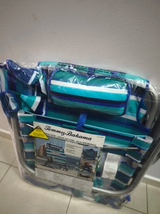 Silla Playa Tommy Bahama Mochila Azul/Verde