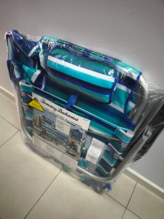 Silla Playa Tommy Bahama Mochila Azul/Verde