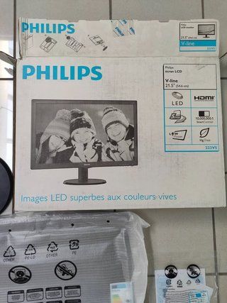Philips Monitor LCD 223V5 V-Line nuovo 21,5"