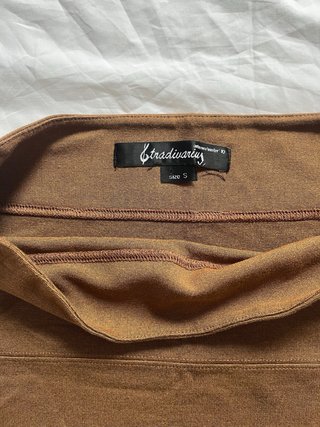 Falda tubo marrón Stradivarius Talla S