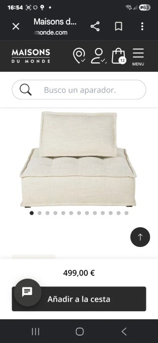 Módulo sofá beige y dorado