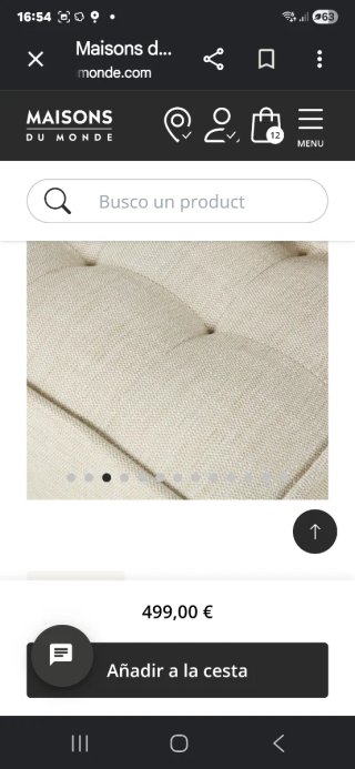 Módulo sofá beige y dorado