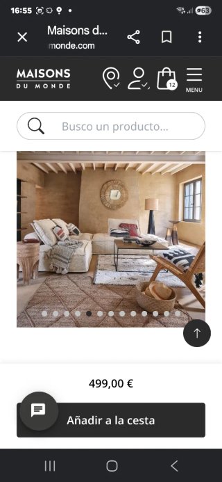 Módulo sofá beige y dorado