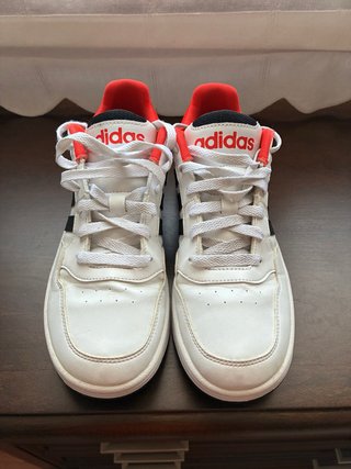 Zapatillas Adidas Hoops 3.0 Blancas Rojas